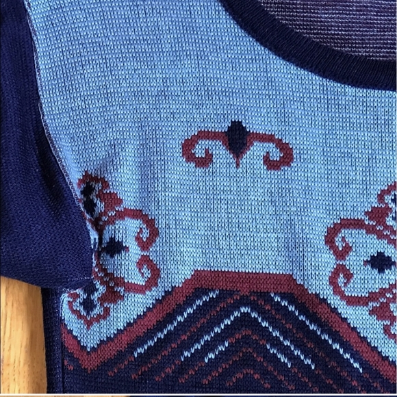 Vintage blue sweater XS woman or L Child - Picture 3 of 6